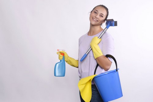 Deep carpet cleaning equipment in use on a hallway floor